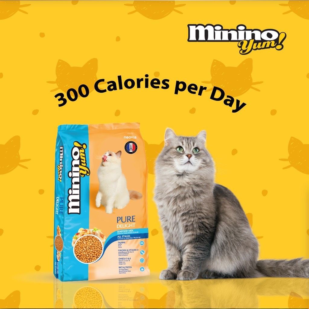  [ hạt mèo ] Thức Ăn Hạt Cho Mèo Minino Yum 350g - 1,5kg Vị Hải Sản - Cá hồi 