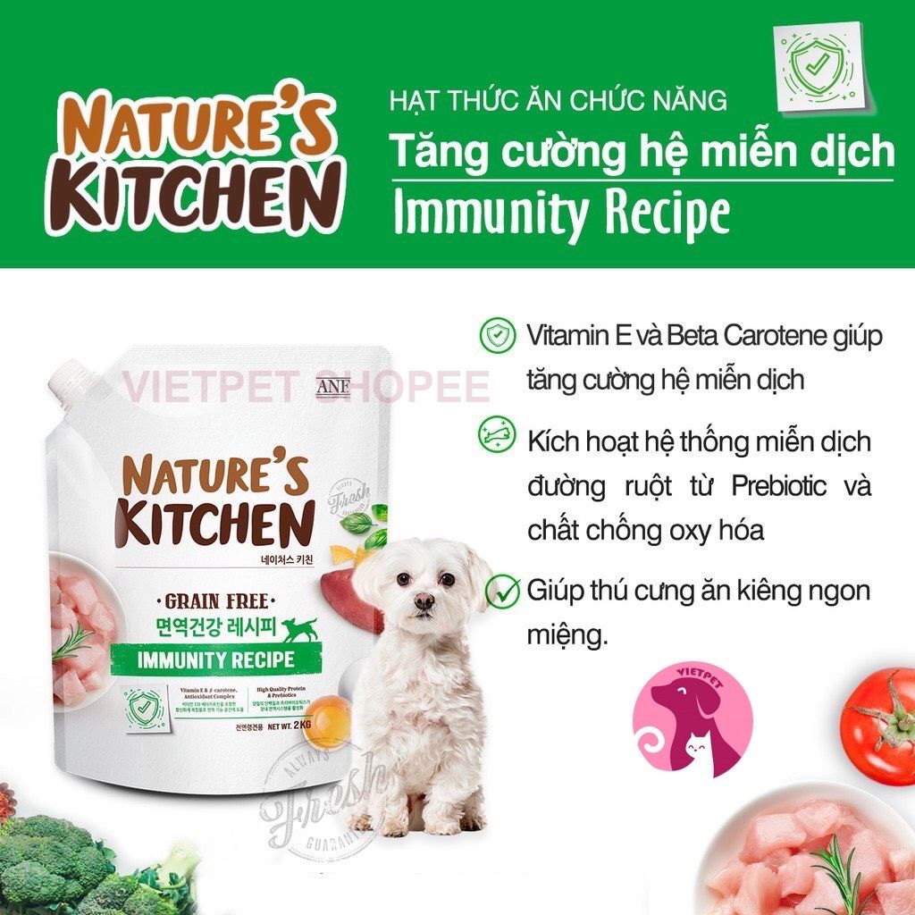  [ hạt chó ] Thức ăn hạt cho chó mọi độ tuổi ANF NATURE'S KITCHEN 2kg 