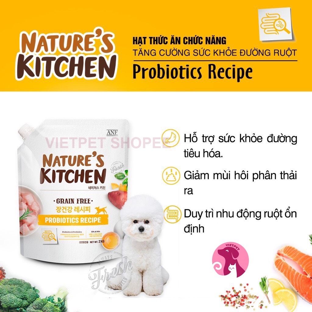  [ hạt chó ] Thức ăn hạt cho chó mọi độ tuổi ANF NATURE'S KITCHEN 2kg 