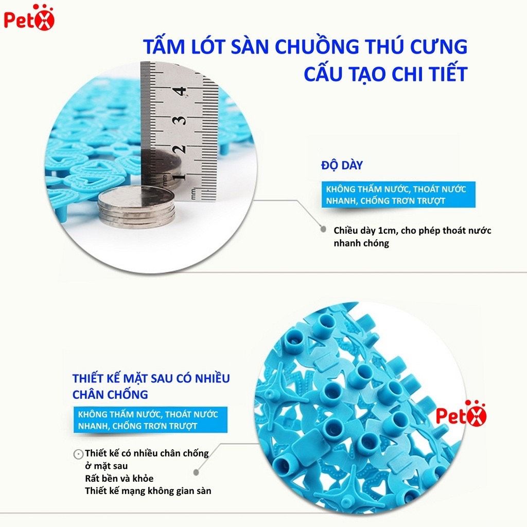  [ phụ kiện ] Tấm lót sàn chuồng mèo, chuồng chó bằng nhựa nhiều màu bằng nhựa PVC 20x30cm 