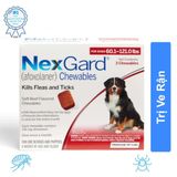  [ dược phẩm ] NexdGard  - Viên uống trị ve, rận, bọ chét - viêm, nấm da nhẹ cho chó mèo 