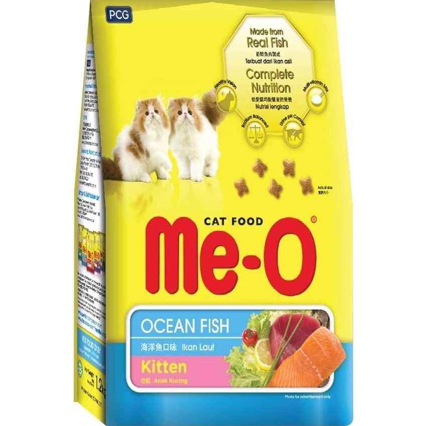  [ hạt mèo ] Thức Ăn Cho Mèo Con Hạt Me-O Kitten Vị Cá Biển túi 1.1kg 