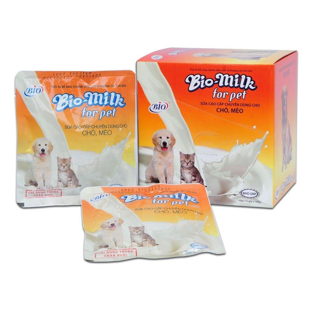  [ dinh dưỡng ] SỮA BỘT BIO MILK FOR PET 100g dành cho chó và mèo 