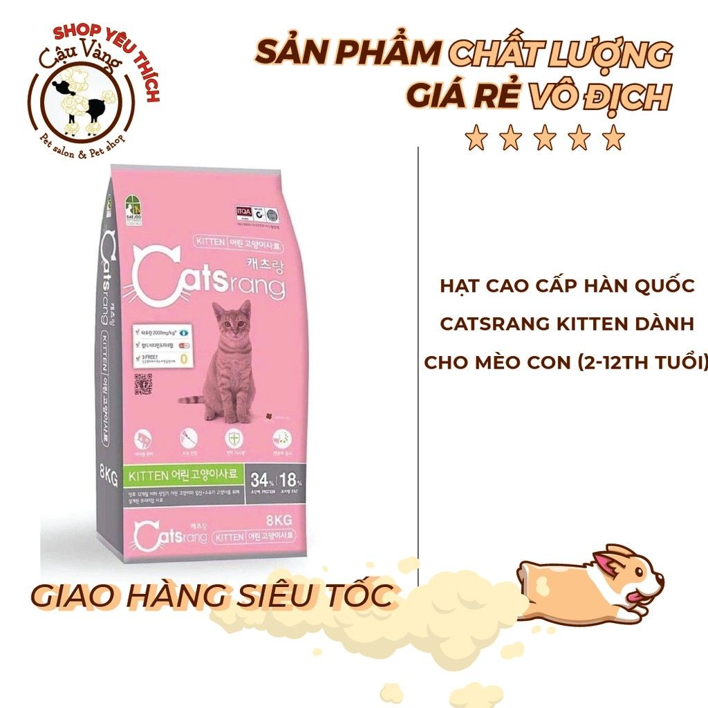  [ hạt mèo ]  Thức ăn cho mèo con Hàn quốc Catsrang Kitten 400g - 1,5kg 