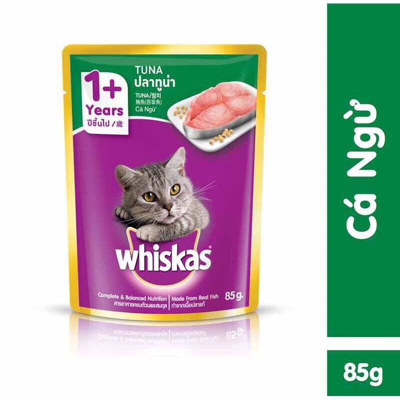  [ pate ] Pate whiskas cho mèo gói 85g nhiều vị 