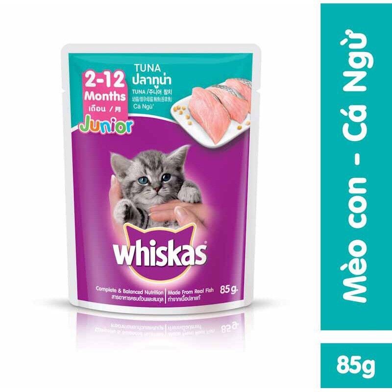  [ pate ] Pate whiskas cho mèo gói 85g nhiều vị 