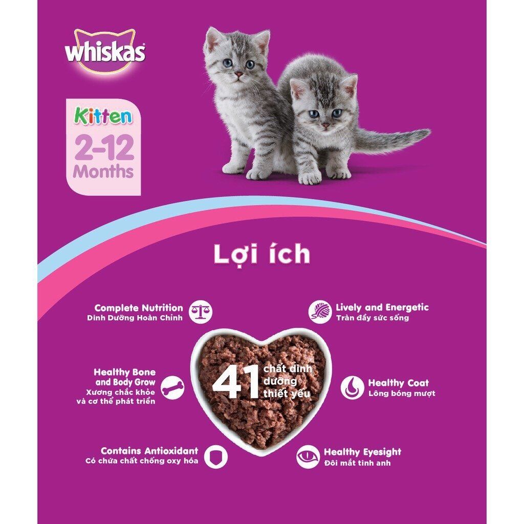  [ pate ] Pate whiskas cho mèo gói 85g nhiều vị 