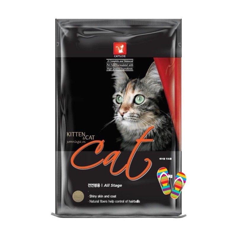  [ hạt mèo ] Thức ăn hạt cho mèo hạt Cat's Eye - Túi 5Kg và túi 1,5kg Túi nguyê  cty - hạt cat eye siêu tiết kiệm | Cateye 