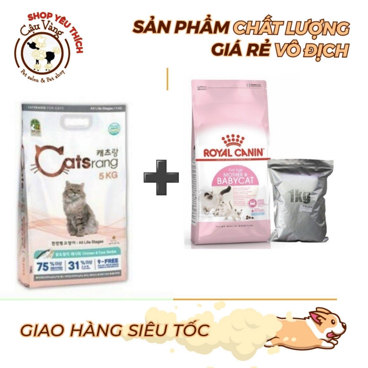  [ hạt mèo  [túi 1Kg] Gói Mix CATSRANG - CATSEYE - ROYAL - ANF Tiêu Búi Lông - Tăng Cường Hệ Miễn Dịch 