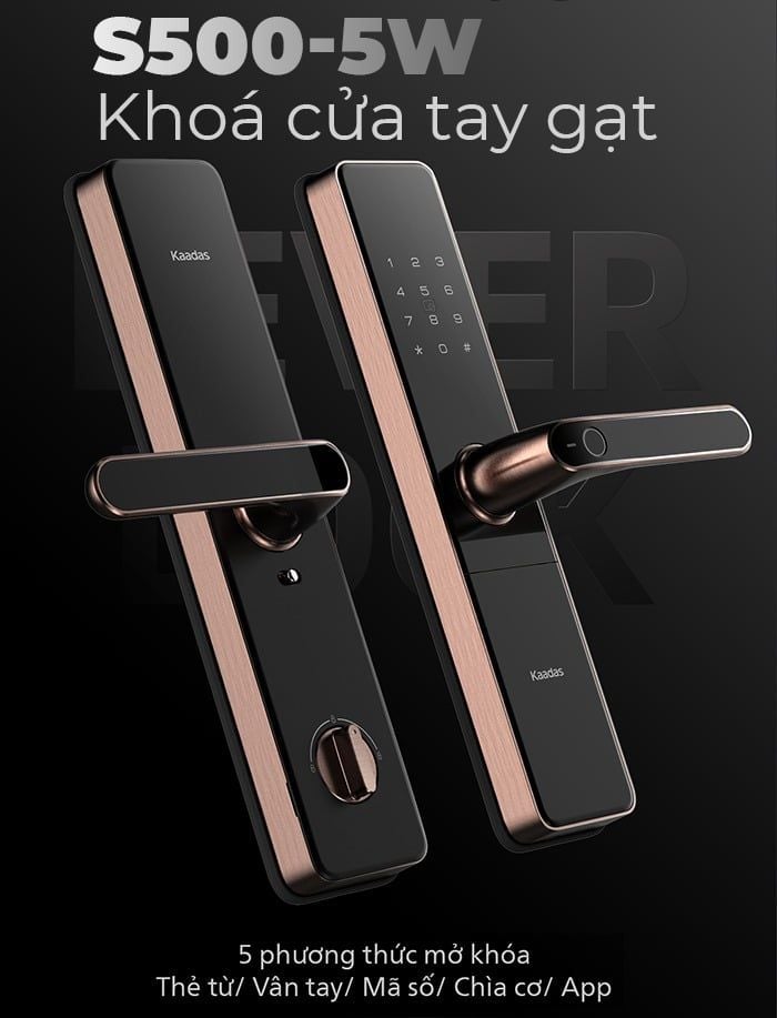  Khoá cửa Kaadas S500-5W điện tử thông minh wifi 