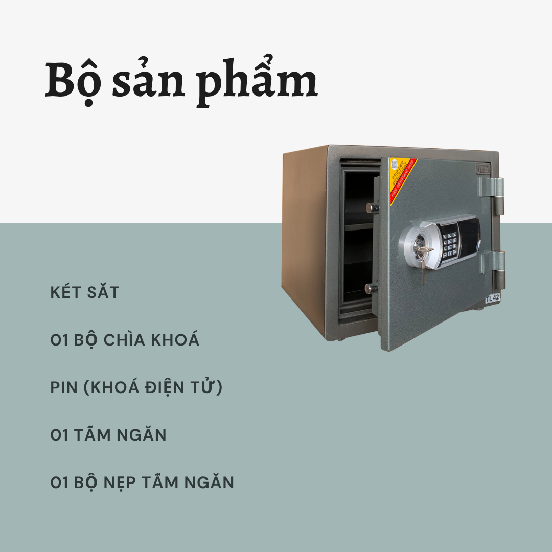  Két sắt TRULY TL-42 (75kg) An Toàn Bảo Mật Chống Cháy 