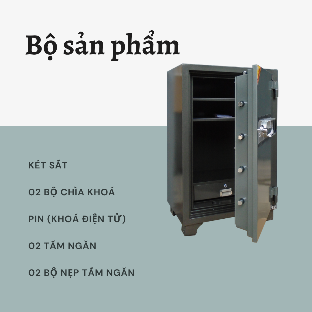  Két sắt TRULY TL-95 (215kg) An Toàn Bảo Mật Chống Cháy 