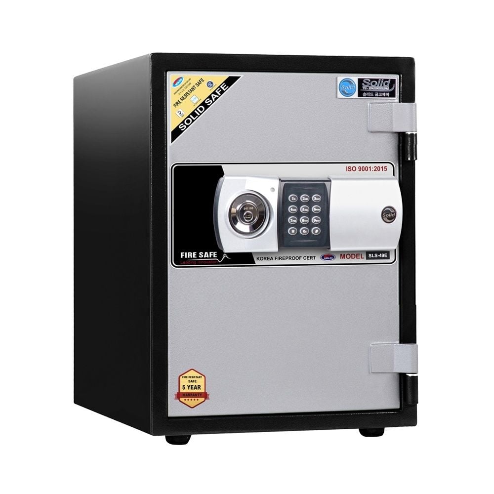  Két sắt Solid Safe SLS-49, 55kg, Chống Cháy Hàn Quốc Nhỏ Gọn 