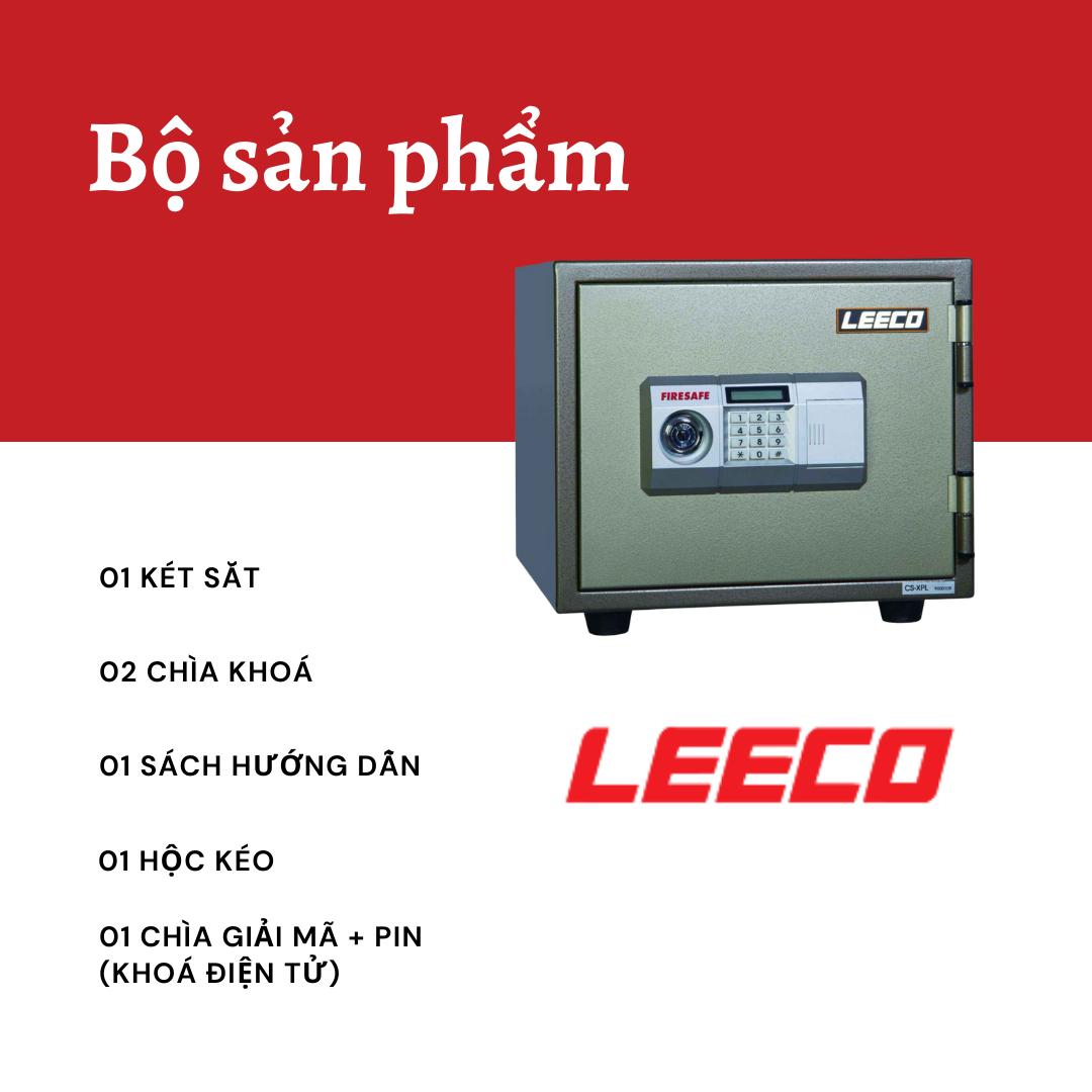  Két sắt LEECO CS (45kg) Nhập Khẩu Chính Hãng Thái Lan 