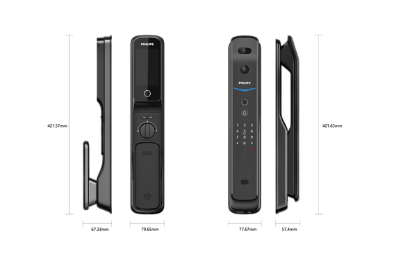 Khóa Cửa Philips DDL709-7HWS Điện Tử Thông Minh Vân Tay