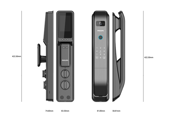 Khóa Cửa Philips DDL303-VP Điện Tử Thông Minh Vân Tay