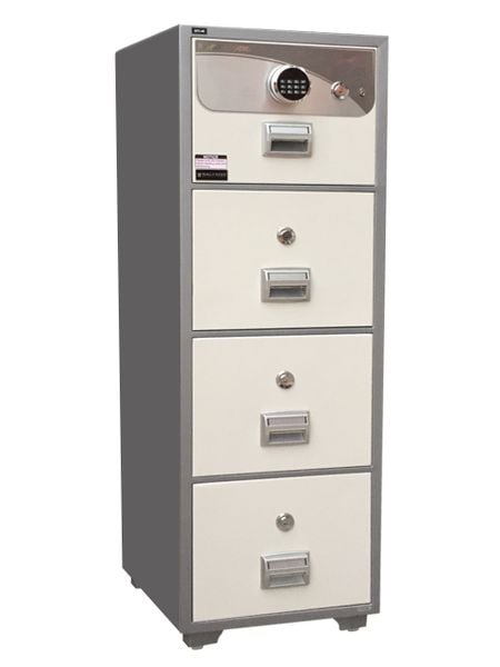  Két Hồ Sơ Chống Cháy SOLID SLH-400 Có 4 Hộc Kéo 