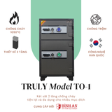  Két Sắt 2 Tầng TRULY TO-1C (260kg) Khoá Cơ Chống Cháy 1050 độ C 