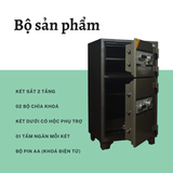  Két Sắt 2 Tầng TRULY TO-1C (260kg) Khoá Cơ Chống Cháy 1050 độ C 