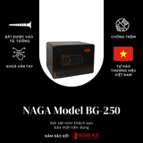  Két Sắt NAGA BG-250 Khoá Vân Tay Kích Thước Nhỏ Gọn Để Vừa Giấy A4 