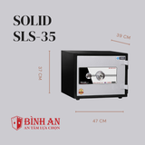  Két Sắt Solid SLS-35 (60kg) Khóa Điện Tử Chìa Từ Hàn Quốc 