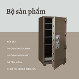  Két Sắt Solid SR-146 Siêu Cường Hàn Quốc Cao 140cm Thép Dày Chống Khoan 
