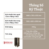  Két Sắt Solid SR-146 Siêu Cường Hàn Quốc Cao 140cm Thép Dày Chống Khoan 
