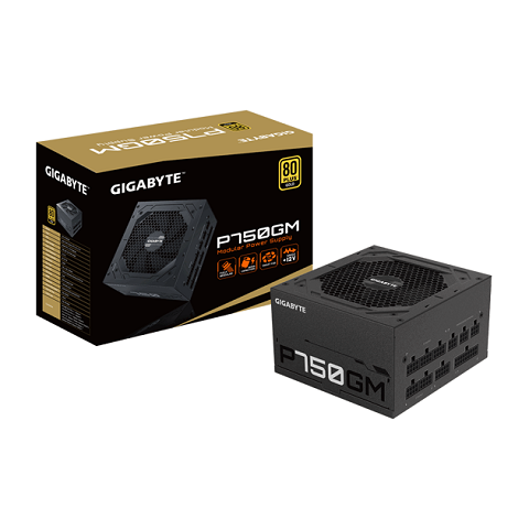  Nguồn máy tính GIGABYTE P750GM 750W 80 plus Gold Full Modular ( 750W ) 