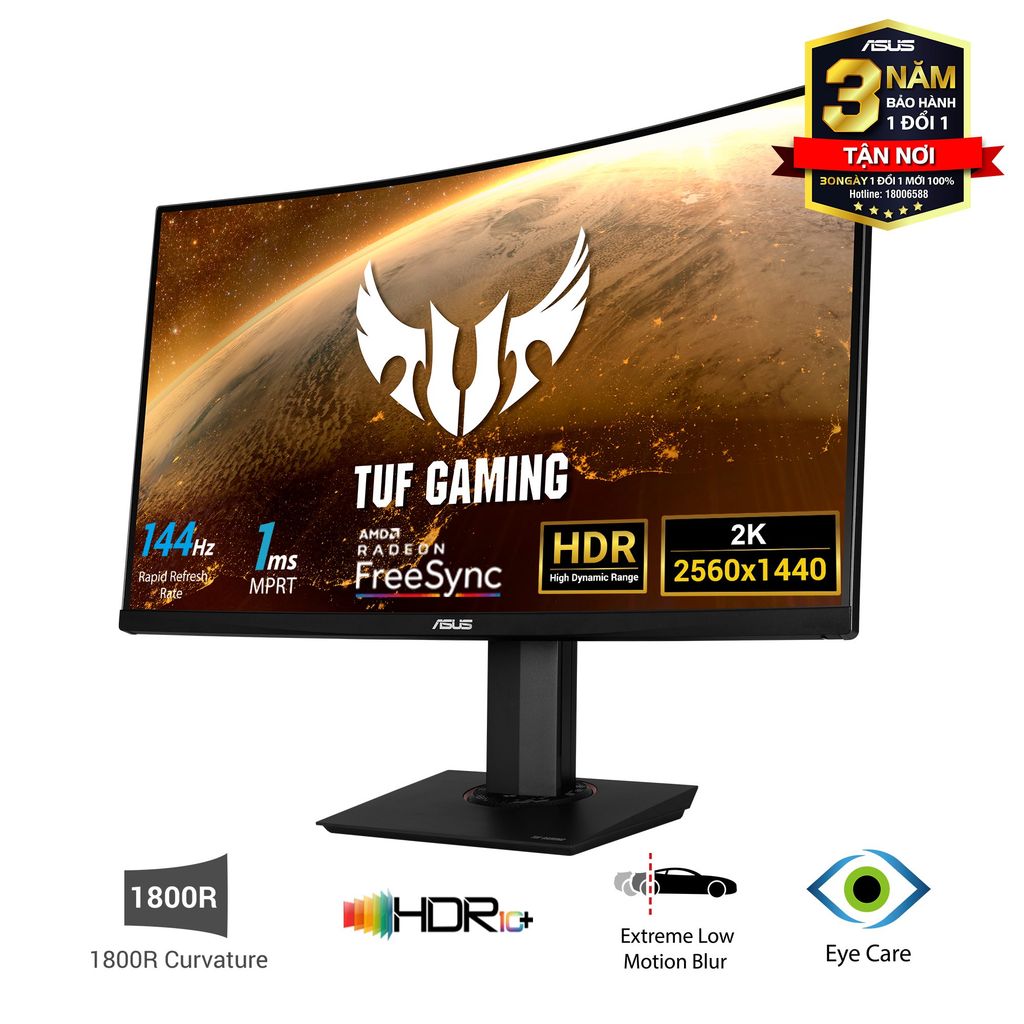 Asus Tuf Gaming Vg32Vq 32 inch Va 2K 144Hz Freesync Hdr Chuyên Game