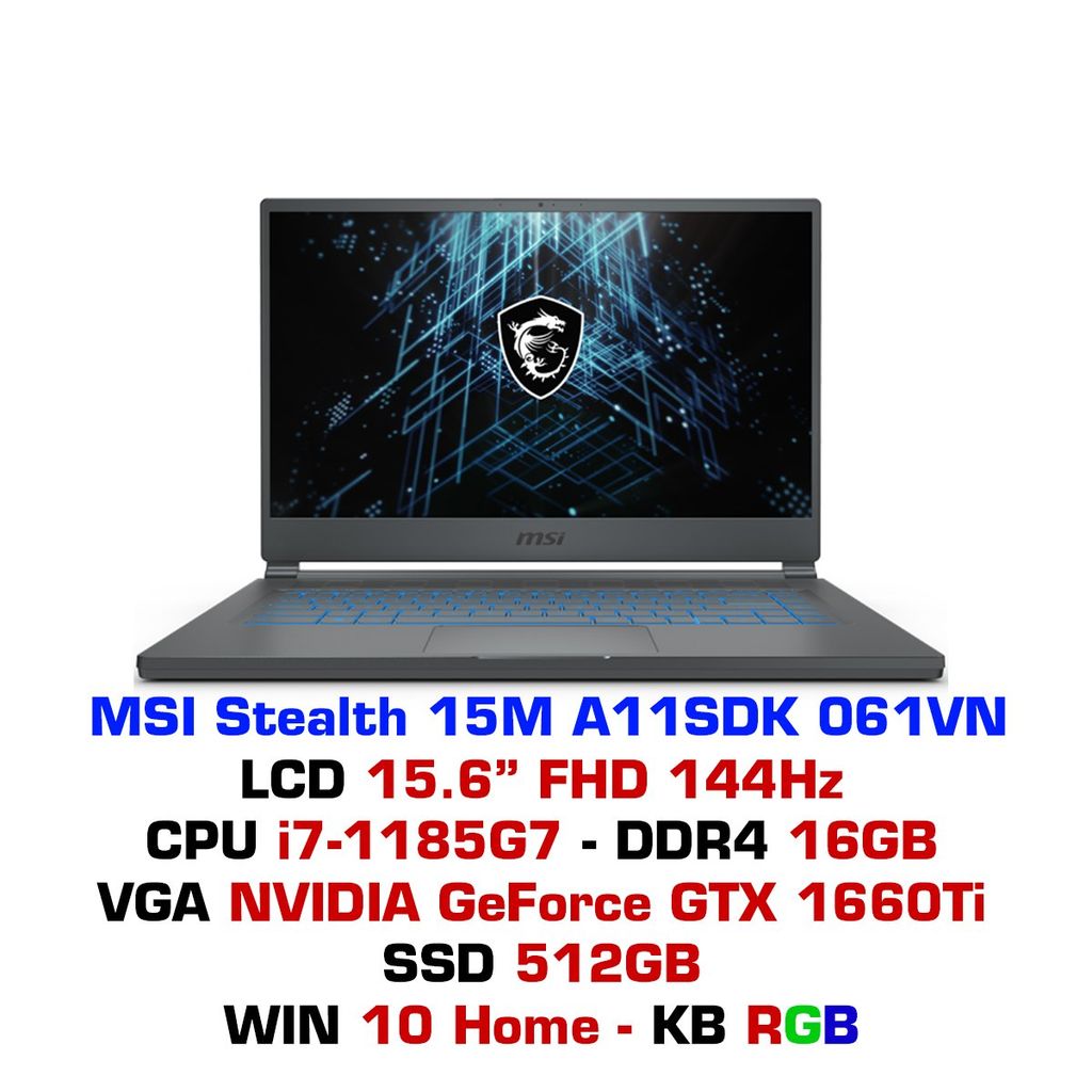Stealth 15M A11SDK (GTX1660 Ti Max-Q, GDDR6 6GB)