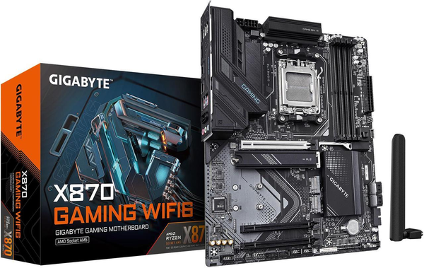  Mainboard GIGABYTE X870 GAMING WIFI6 AM5 LGA 1718, ATX, DDR5, 3x M.2, PCIe 5.0, USB4, WIFI 6, 2.5GbE LAN, EZ-Latch 