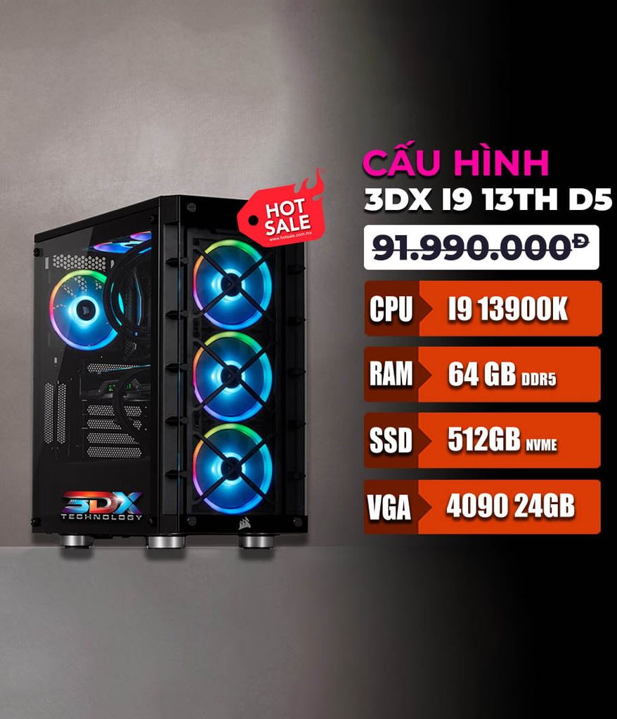 PC 3DX 3D LUMION i9 13900K | 64G | NVIDIA RTX 4090 24GB