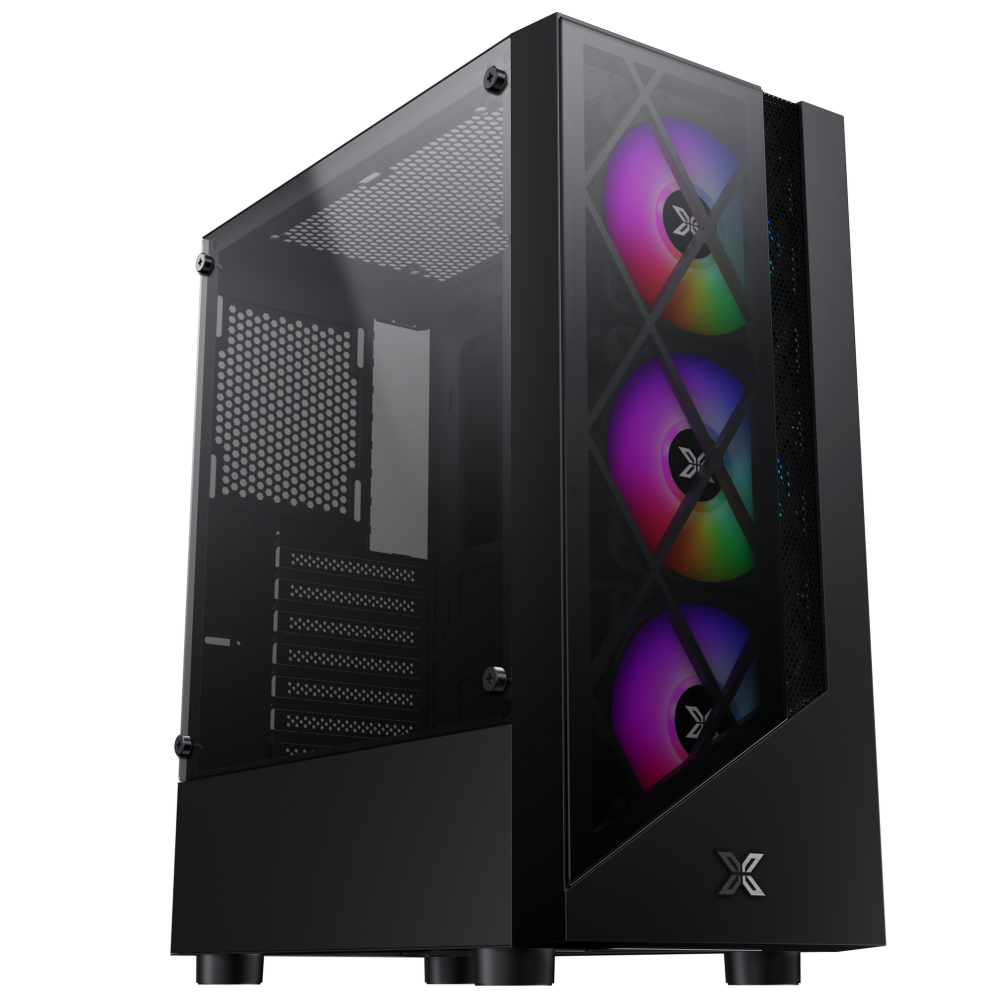 Case XIGMATEK DUKE 3F (EN49080) - ATX, 2 SIDE TEMPERED GLASS, KÈM 03 FAN XIGMATEK X22F