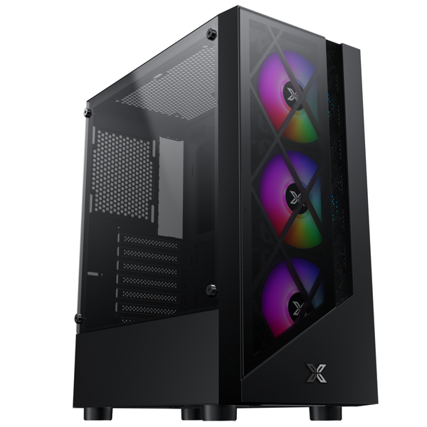  Case XIGMATEK DUKE 3F (EN49080) - ATX, 2 SIDE TEMPERED GLASS, KÈM 03 FAN XIGMATEK X22F 