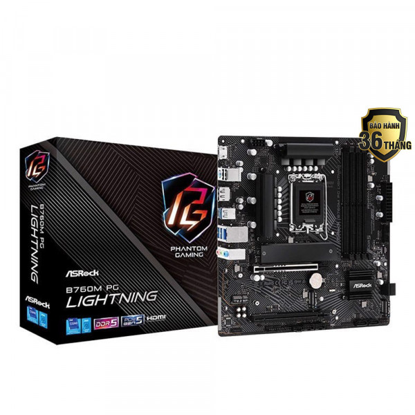  Mainboard ASRock B760M PG Lightning, 4 Khe DDR5 