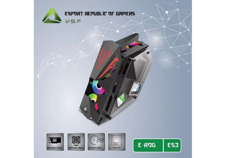 Case VSP E-ROG ES3 Gaming 5 Fan RGB