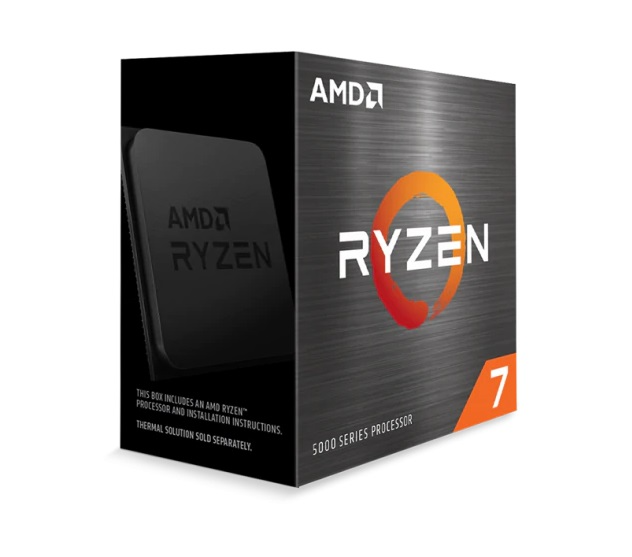 CPU AMD Ryzen 7 5800X / 3.8 GHz (4.7GHz Max Boost) / 36MB Cache / 8 cores, 16 threads / 105W / Socket AM4