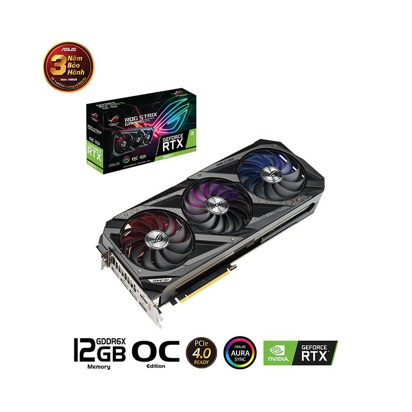 CARD MÀN HÌNH ASUS ROG STRIX-RTX 3080 TI-O12G-GAMING Like New BH 1 Năm