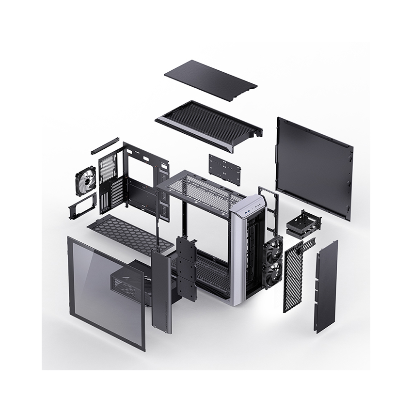 Vỏ case Jonsbo D500 Silver ( Full Tower/ Màu Bạc)