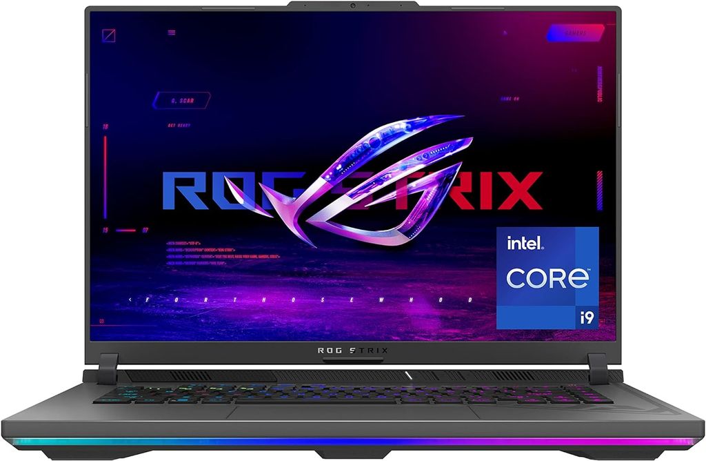 Laptop ASUS ROG Strix G16 (2023) Gaming Laptop, 16” 16:10 FHD 165Hz, GeForce RTX 4070, Intel Core i9-13980HX, 16GB DDR5, 1TB PCIe SSD, Wi-Fi 6E, Windows 11, G614JI-AS94, Eclipse Gray