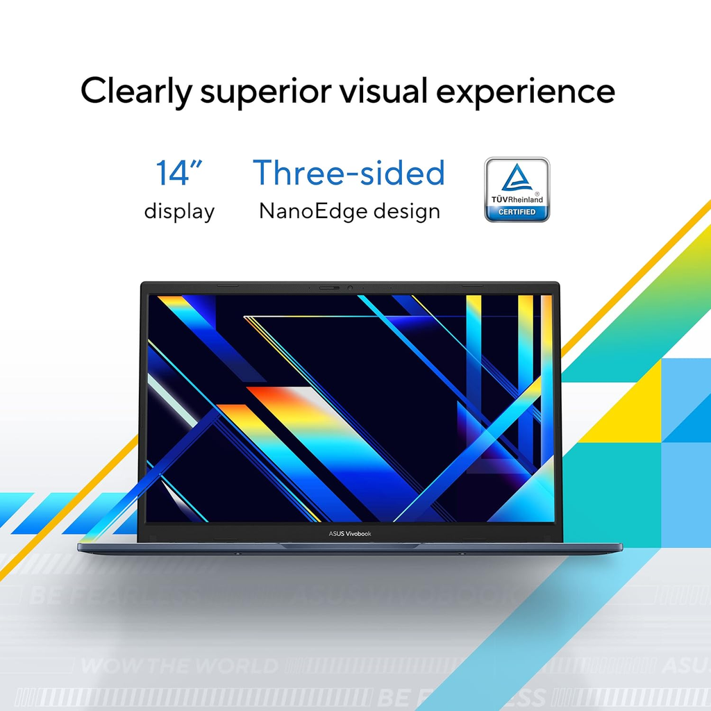 Laptop  ASUS Vivobook 14 Laptop, 14” FHD (1920 x 1080) Display, Intel Core i5-1235U CPU, 8GB RAM, 256GB SSD, Windows 11 Home, Quiet Blue, F1404ZA-AS51