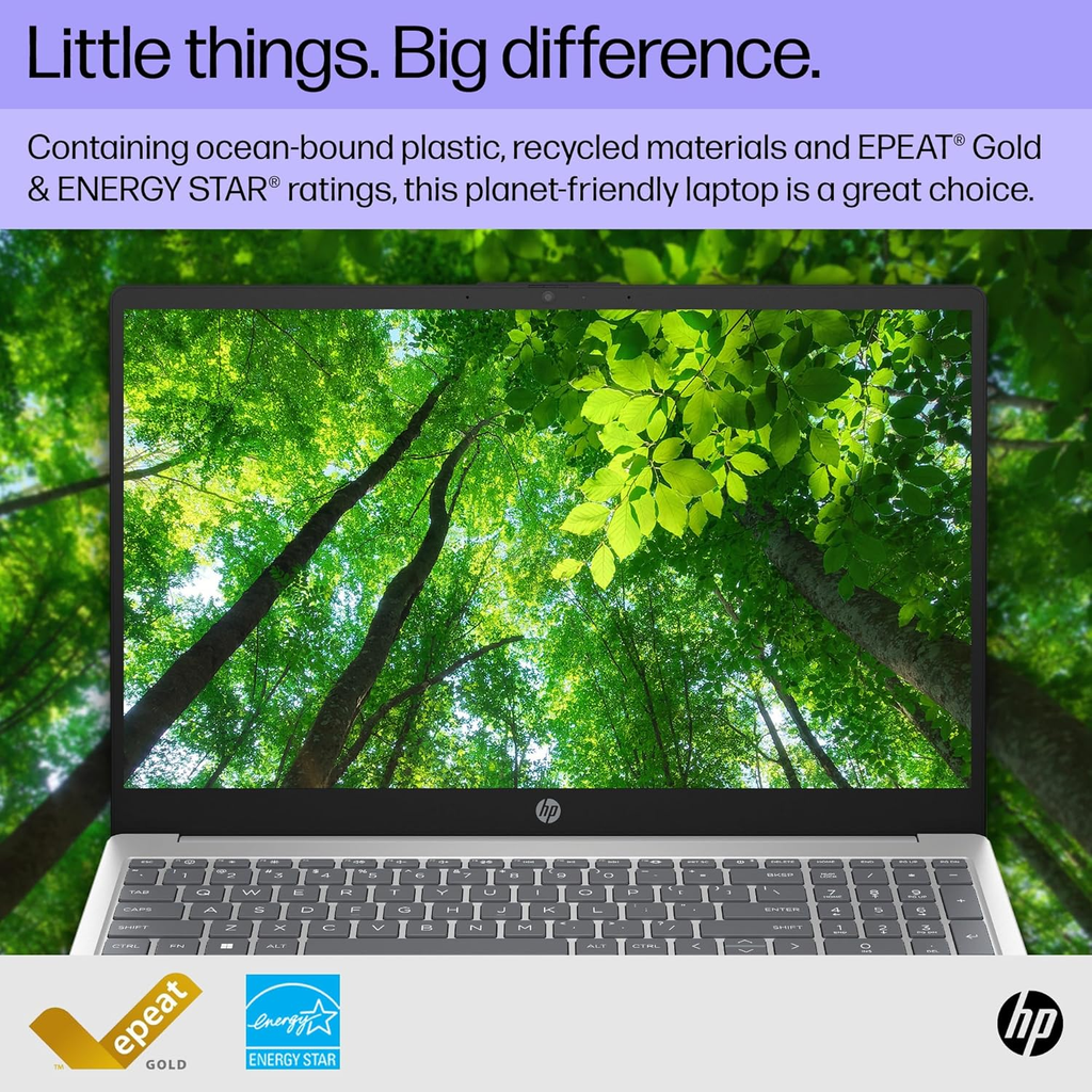 HP 15 inch Laptop, HD Display, i5-1334U, 16 GB RAM, 512 GB SSD, Intel Iris Xe Graphics, Windows 11 Home, 15-fd0012nr (2024)