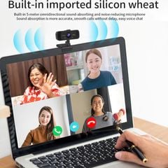 Webcam PCX độ phân giải FullHD Tự Động lấy nét - Kèm Microphone Stereo