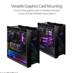 Vỏ Case Asus ROG Strix Helios GX601 Tempered Glass Gaming (Mid Tower/Màu Đen/Led RGB)