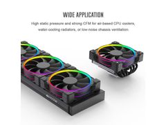 Bộ 3 Quạt tản nhiệt ID-Cooling ZF-12025-RGB TRIO ARGB Remote