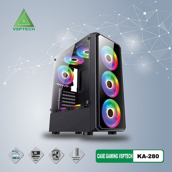  Case gaming  KA-280 Helios 3 Fan RGB 