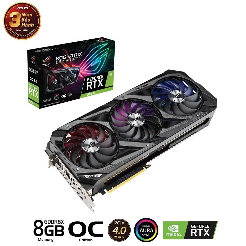 VGA ASUS ROG Strix GeForce RTX​ 3070 Ti O8G GDDR6X Like New