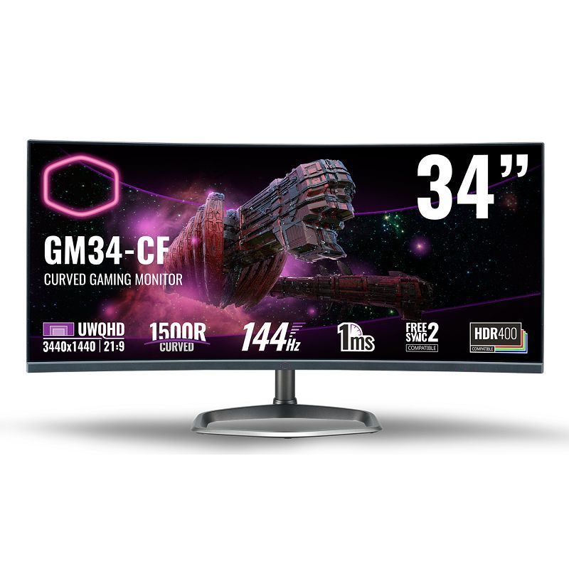 Màn hình cong Cooler Master GM34-CW 34″ VA 144Hz UWQHD 1ms MPRT