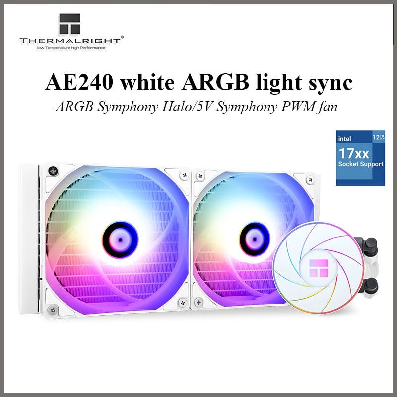 Tản nhiệt nước Thermalright AQUA ELITE AE240 White, 2 FAN ARGB, Support Intel 1700