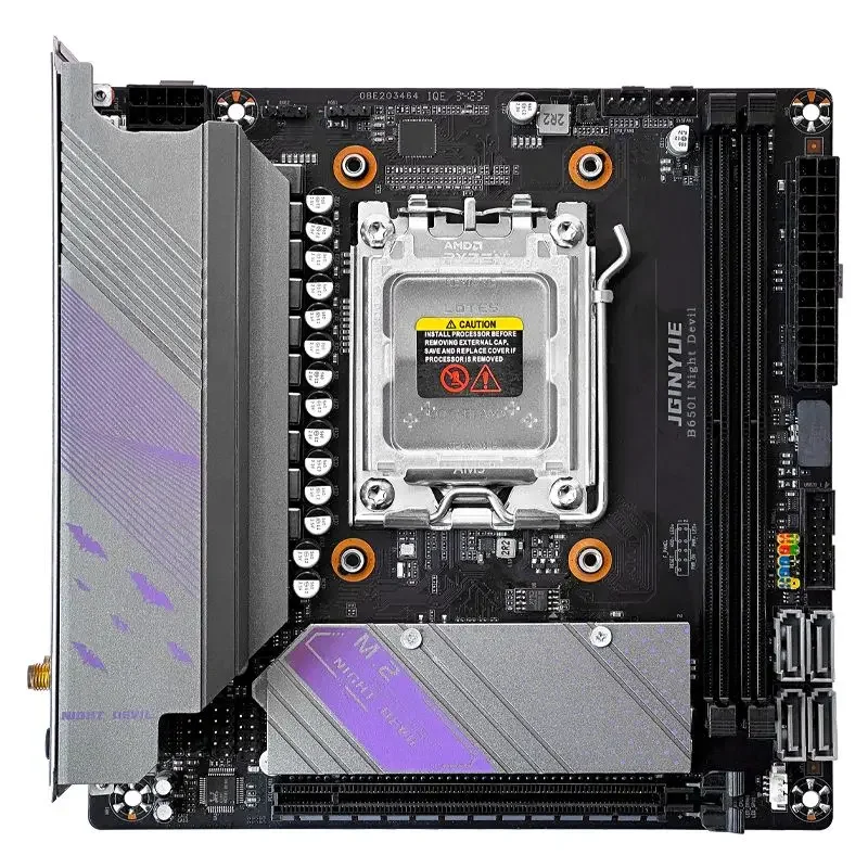 Mainboard Jingyue B650i Night Devil ITX Mini DDR5 Computer AM5 Support 7000 Series CPU